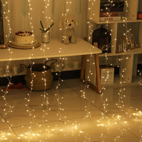 Гірлянда світлодіодна від мережі Штора Y25-36WW 19560 3х3 м тепла жовта