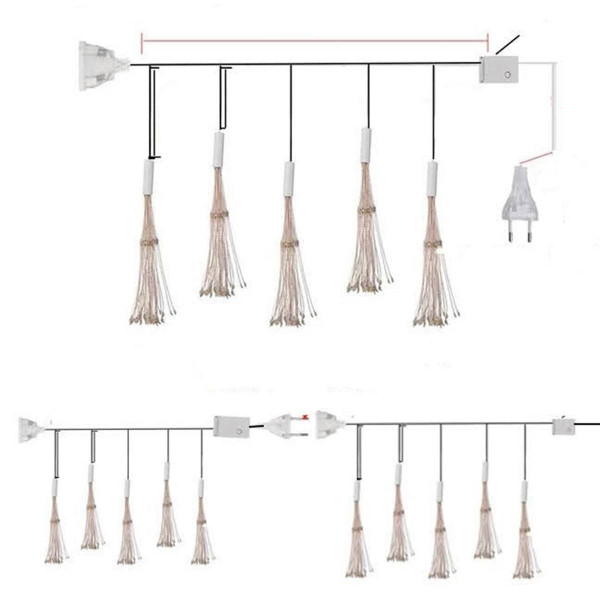 Гірлянда світлодіодна від мережі Штора Феєрверк Y-019W/20-62 19570 3х0.5 м 1000 LED холодна біла