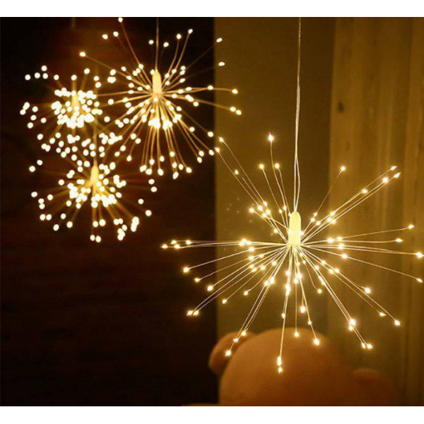 Гірлянда світлодіодна від мережі Штора Феєрверк Y-019WW/20-62 19568 3х0.5 м 1000 LED тепла жовта