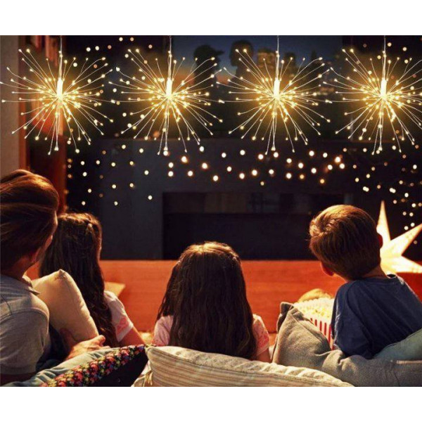 Гірлянда світлодіодна від мережі Штора Феєрверк Y-019WW/20-62 19568 3х0.5 м 1000 LED тепла жовта