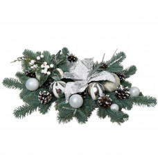 Композиція новорічна з іграшками 19592 55х40 см блакитна