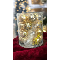 Набір іграшок на ялинку P9726-G 14650 6 см 26 шт золотистый