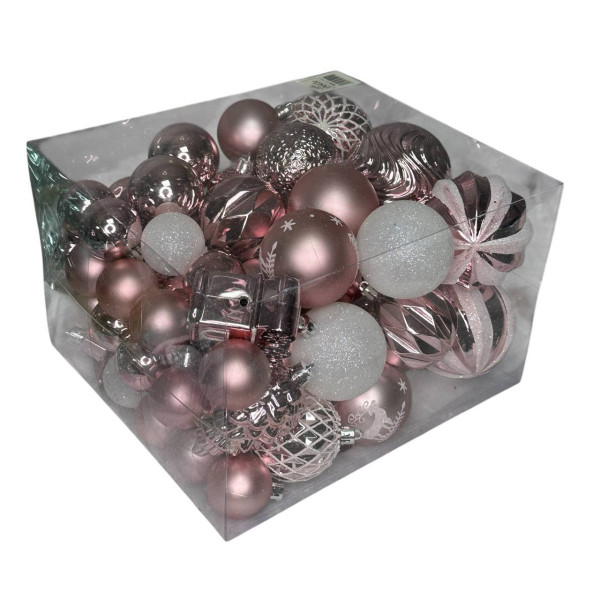 Набір іграшок на ялинку LG-102-1 19548 65 рожевий