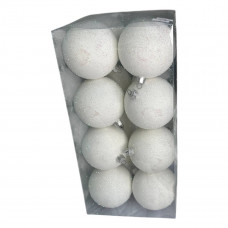 Набір іграшок на ялинку Зірки K72-01 19540 8 см 16 шт білий