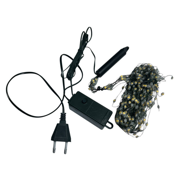 Гірлянда світлодіодна від мережі із зеленим проводом Хвіст Y20-37WW 19610 2 м 200 LED теплий жовтий