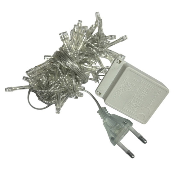 Гірлянда світлодіодна від мережі з білим проводом Y 25-04W 19639 8 м 200 LED холодний білий