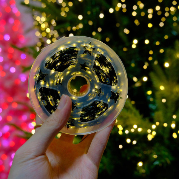 Гірлянда світлодіодна від мережі із зеленим проводом Роса Y20-36WW 19644 50 м теплий жовтий