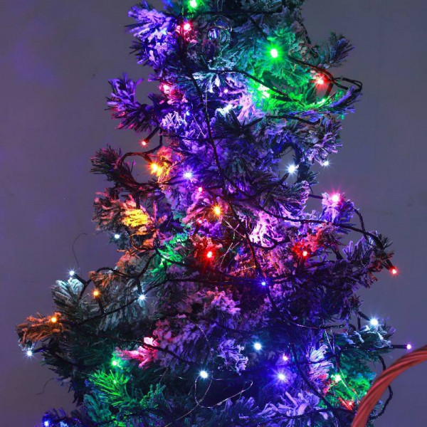 Гірлянда світлодіодна від мережі із чорним проводом Y25-03M 19638 8 м 200 LED мультиколор