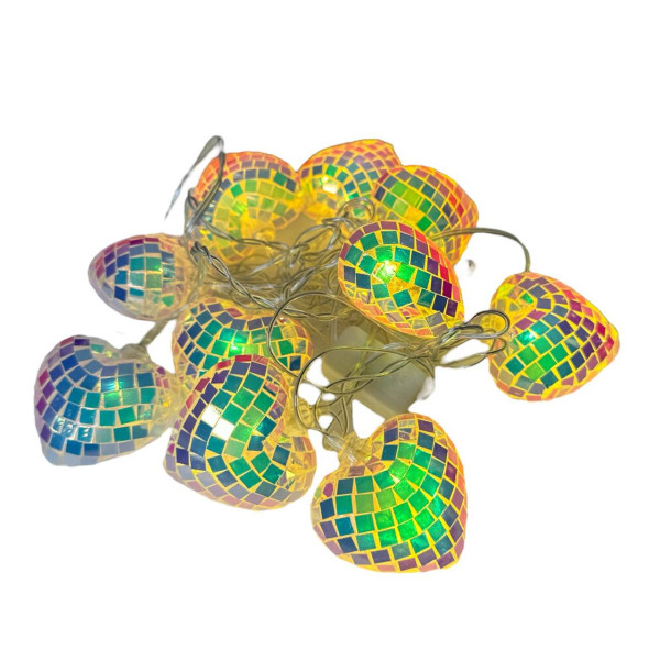 Гірлянда світлодіодна від мережі Серце Y25-41WW 19628 2 м 10 LED теплий жовтий