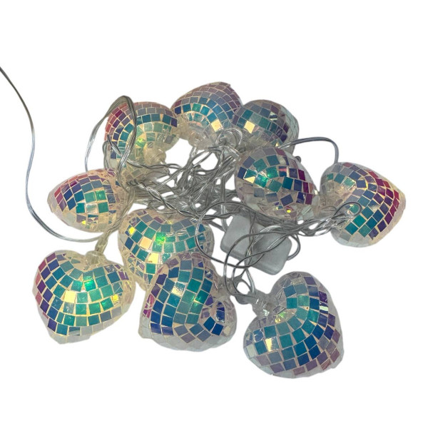 Гірлянда світлодіодна від мережі Серце Y25-41WW 19628 2 м 10 LED теплий жовтий