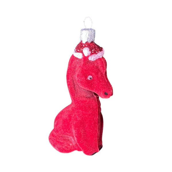 Іграшка на ялинку Кінь 19620 червоний
