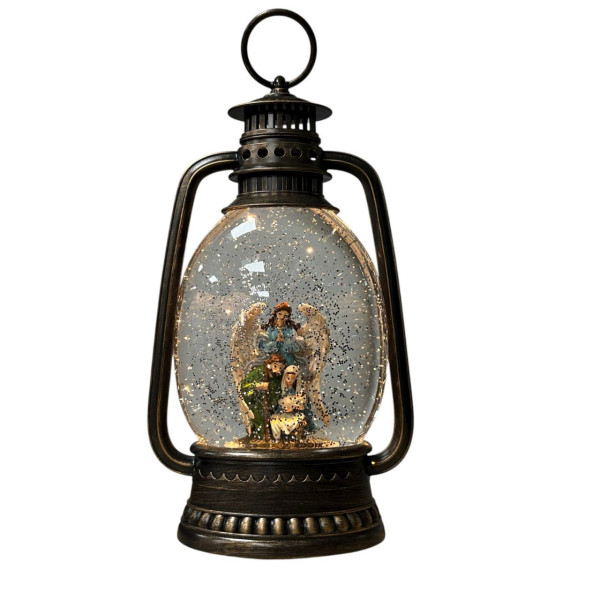 Куля новорічна декоративна світиться 19627 7.5х15х30 см