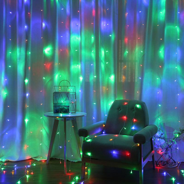 Гірлянда світлодіодна від мережі Штора Y-20-54M 19668 3х2.5 м 360 LED мультиколор