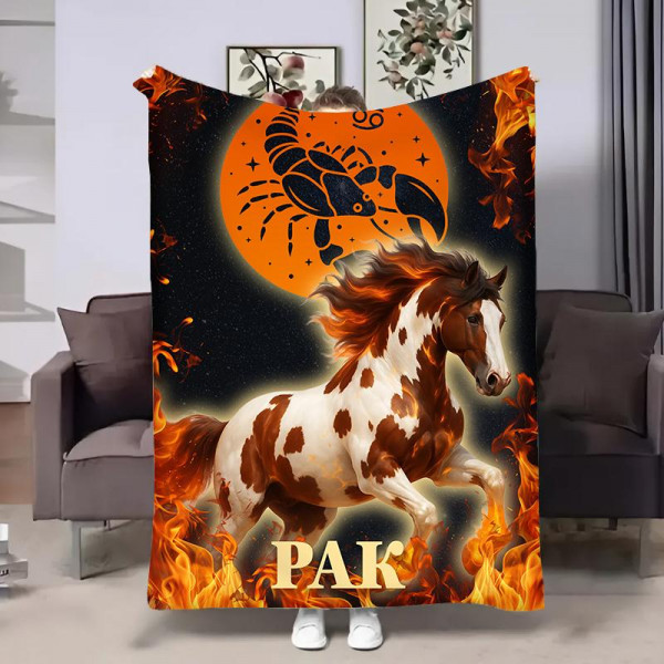 Плед 3D авторський зі знаком зодіаку Гороскоп 2026-Рак 32281 180х215 см