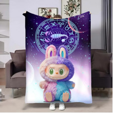 Плед 3D авторський зі знаком зодіаку Гороскопчик з Лабубу-Рак 32244 160х200 см