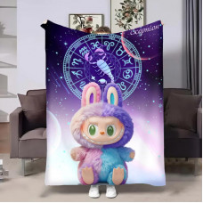 Плед 3D авторський зі знаком зодіаку Гороскопчик з Лабубу-Скорпіон 32249 135х160 см