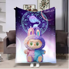 Плед 3D авторський зі знаком зодіаку Гороскопчик з Лабубу-Водолій 32229 160х200 см