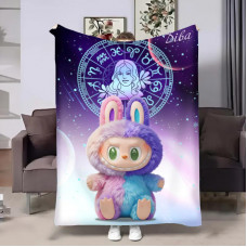 Плед 3D авторський зі знаком зодіаку Гороскопчик з Лабубу-Діва 32233 180х215 см