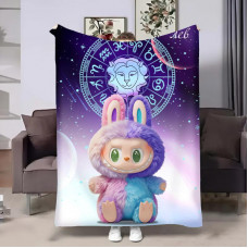 Плед 3D авторський зі знаком зодіаку Гороскопчик з Лабубу-Лев 32237 135х160 см