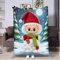 Плед 3D новорічний Лабубу Новорічний 32206 135х160 см