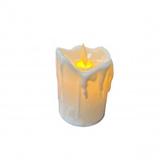 Свічка новорічна 19672 7 см тепла жовта