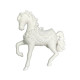 Іграшка на ялинку Кінь 19698 9х10 см білий