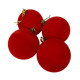 Набір іграшок на ялинку 19695 8 см 4 шт червоний оксамит