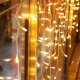 Гірлянда світлодіодна від мережі Штора Бахрома Y-20-56WW 19720 3х0.3-0.5-0.7 м 120 LED теплий жовтий