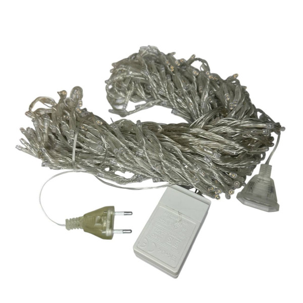 Гірлянда світлодіодна від мережі Штора Водоспад Y-20-51-3WW 19706 3х2 м 500 LED теплий жовтий