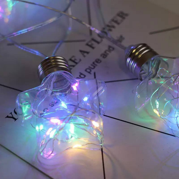 Гірлянда світлодіодна від мережі Штора Зірки Y-20-66M 19721 3х0.5 м 10 LED мультиколор