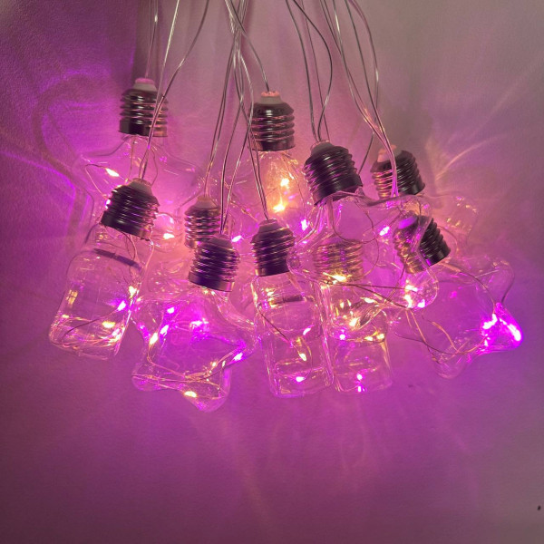 Гірлянда світлодіодна від мережі Штора Зірки Y-20-66M 19721 3х0.5 м 10 LED мультиколор