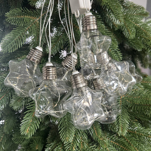 Гірлянда світлодіодна від мережі Штора Зірки Y-20-66M 19721 3х0.5 м 10 LED мультиколор