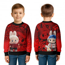 Світшот дитячий з 3D принтом Labubu №14 32144 110 см