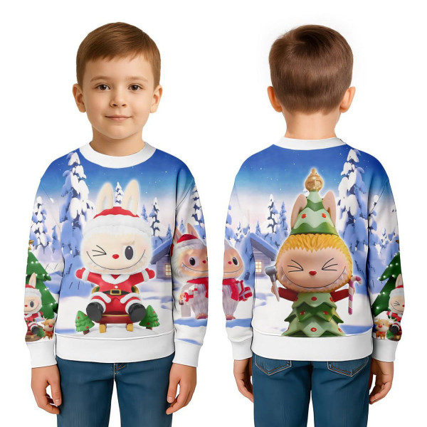 Світшот дитячий з 3D принтом Labubu №18 32186 146 см