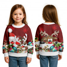 Світшот дитячий з 3D принтом Winter Vibes 31862 128 см