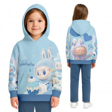 Худі дитяче з 3D принтом Labubu №4 31895 116 см