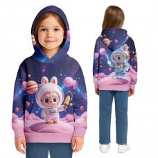 Худі дитяче з 3D принтом Labubu №7 31925 134 см