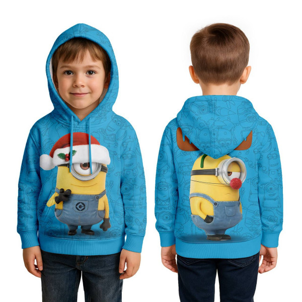 Худі дитяче з 3D принтом Santa Minion 31836 134 см