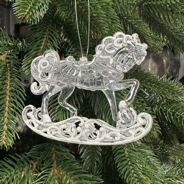 Іграшка на ялинку Кінь 19723 9.5х10 см
