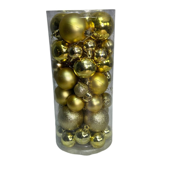 Набір іграшок на ялинку K14-71 19734 56 шт золотистий