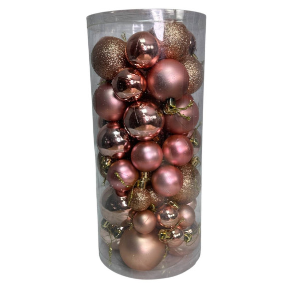 Набір іграшок на ялинку K47-11 19739 56 шт пудровий