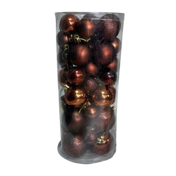 Набір іграшок на ялинку K49-57 19738 56 шт шоколадний