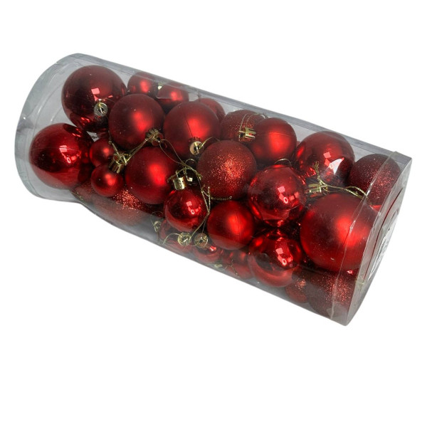 Набір іграшок на ялинку K70-11 19735 56 шт червоний