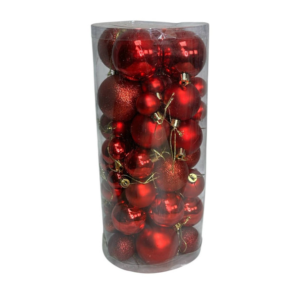 Набір іграшок на ялинку K70-11 19735 56 шт червоний