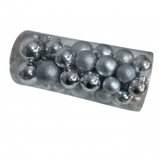 Набір іграшок на ялинку K73-51 19737 56 шт сріблястий