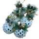 Набір іграшок на ялинку вовняних Ромб сріблястий 19728 8 см 6 шт