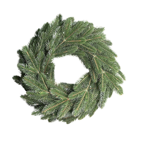 Вінок штучний різдвяний без декору 19741 40 см зелений