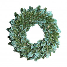 Вінок штучний різдвяний без декору 19742 40 см блакитний