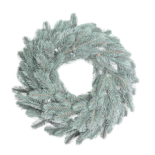 Вінок штучний різдвяний без декору 19743 40 см білий