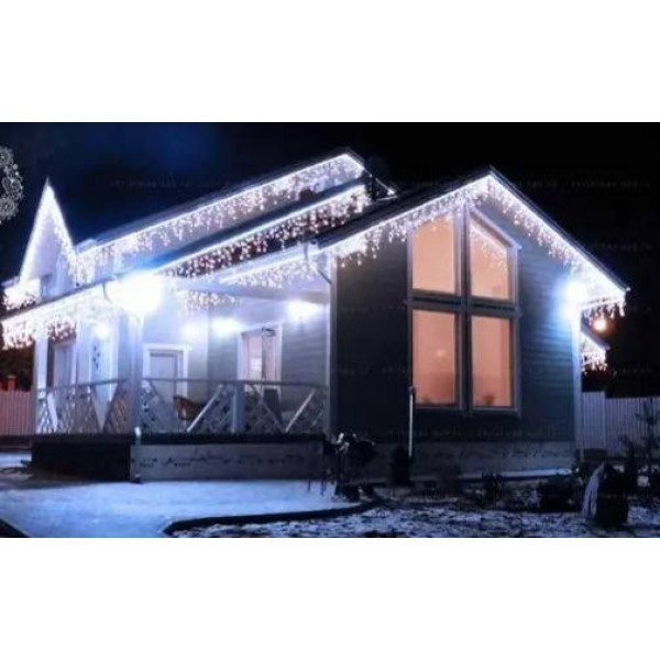 Гірлянда світлодіодна від мережі вулична Бахрома CRT-001W 19789 5 м тепла жовта